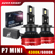 DAWN KNIGHT P7 Mini H7 H4 H11 H1 Led Headlight Bulbs 6000K 4300K LED HB3 9005 HB4 9006 Led Double Co