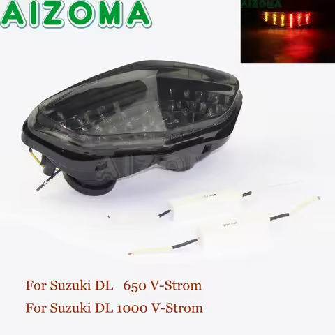 Motorcycle Euro LED Brake Stop Taillight w/ Turn Signal Light INdicator For Suzuki DL650 DL1000 DL 6