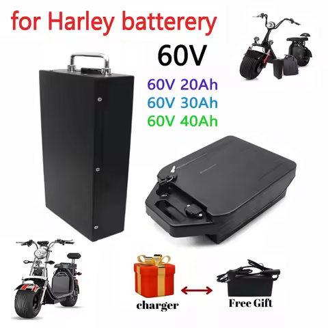 HarleyBattery 60V 20Ah 30Ah 40Ah Electric Motorcycle 18650 Lithium Battery Suitable For CityCoco Ele