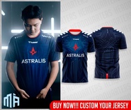 jersey gaming astralis esports custom baju full print free nikname - l tanpa nama