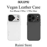 AULUMU A17 Vegan Leather Magnetic Case - Heat Dissipation, Protective for iP17 Air/Pro/Max