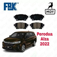 FBK Rear Disc Brake Pad Perodua Alza 2022