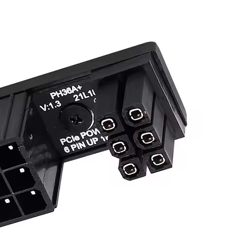 Turn Connector 6 Pin Power Adapter Board 180 Degree Angle GPU Power Connector for PC Computer Graphi