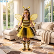 NESSA Bee Cosplay Wings Suit, Bugs Sparkle Yellow Bee Fly Wings, Creative Insect Elastic Straps Hand
