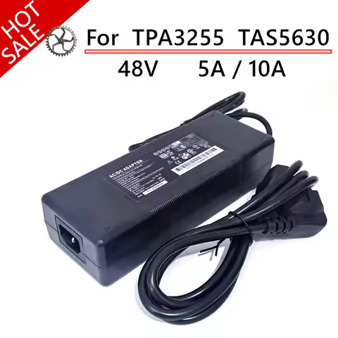 48V 10A/5A DC Power Supply Charger Amplifier Power Adapter For AIYIMA TPA3255 TAS5630 Amp Input 100-