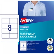 Avery Fabric Cloth Shirt / T-Shirt Name Badge Labels 86.5X55.5mm L7418 / 959171 (Laser Print Only) L