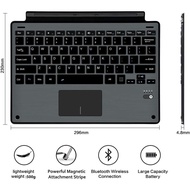 Backlit Wireless Bluetooth Keyboard for Microsoft Surface Go 1 Go 2 Go 3 Go 4 Pro 7 8 9 X Pro 6 Pro 5 Pro 4 Pro 3 Lightweight Bluetooth Keyboard Built-in Rechargeable Battery