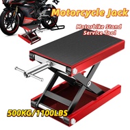Motorcycle Lift Table 1100 Lbs Heavy Duty Hydraulic Scissor Jack Lift Table Paddock Stand For Servic