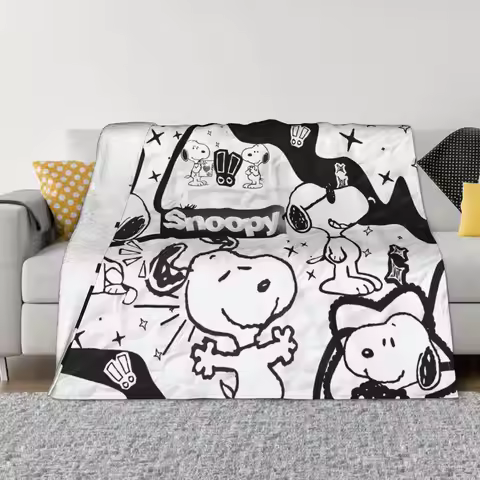Snoopys Accessories Blanket Warm Cozy Fluffy Throw Blankets for Couch 50x60 Inches Multi-size Bedspr