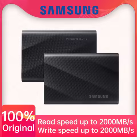 Original Portable SSD T9 Type-C Type-A 1TB 2TB NVMe USB 3.2 Gen2X2 4TB External Solid State Drive fo