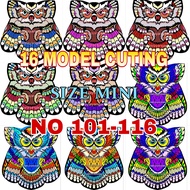 kain layangan celepuk bali ukuran mini lebar 80 cm 10 gambar cetak print kain model celepuk cutting