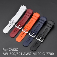 TPU Watch Strap for   AW-590/AW-591 AW-5230/AW-282B AWG-M100 AWG-M101 G-7700/G-7710 Watch Bracelet