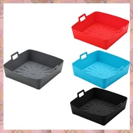 23cm/9In Square Large Silicone Air Fryer Liners Mold for Air Fryer 6-8QT Reusable Airfryer Oven Baki