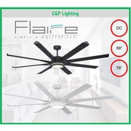 Flaire Infinium DC-375 68" / 78" 8 Blades Aluminium Ceiling Fan with LED (Free Basic Installation)