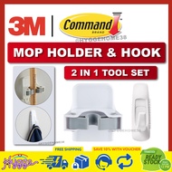[SPECIAL] 3M Command Mop Broom Gripper With Wall Medium Hook Trackless Clean Removal Paint Safe Tape