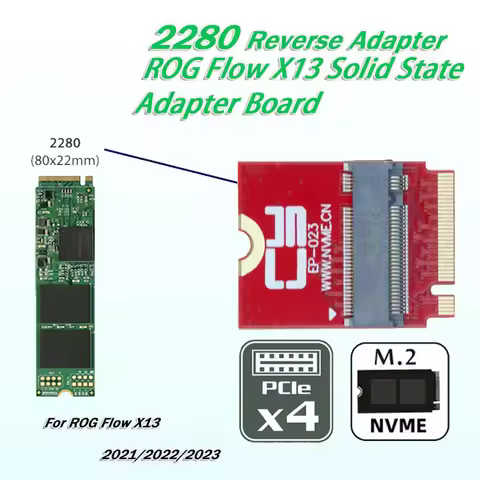 NVME Adapter Board for ROG Flow X13 Upgrade To 2280 for ROGFlow X13 Conversion Pcie4.0 M2 Reverse NV