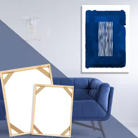 60x120 60x90 40x60 35x55cm Wooden Canvas Print Inner Frame Wood Photo Frame Oil Painting Canvas Diam