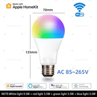 Homekit WiFi E27 Smart Dimmable Bulb RGBCW 110V 220V Light App Adjust Dimmable SIRI Alexa Google Ho
