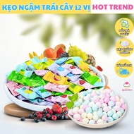 【Gói 500Gr】Kẹo ngậm trái cây không đường Vitamin C mát lạnh bạc hà thơm miệng Xiao Ke Ao La