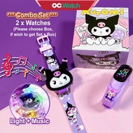 OCwatch Jam Tangan Budak Perempuan Kids Watch Lelaki Jam Kuromi Gift Set Jam Labubu Watch Lampu Lagu