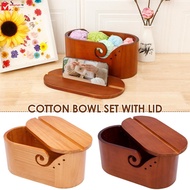Oval Wool Holder Elliptical Yarn Bowl Wooden Knitting Bowl Yarn Holder for Crochet and Knitting Proj