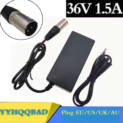 36V 1.5A Battery Charger for 36V Lead-Acid Battery Pack with XLRM Connector