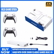 M15 Game Stick TV Handheld Game Console Wireless Gamepads Video Game 128G 30000+ Retro Game HD Outpu