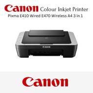 🚚READY STOCK🚚 Canon Color Inkjet Printer Pixma E410 Wired  A4 3in1 | Print Scan Copy
