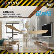 ALPHA ALKOVA MILI 3B/52 Ceiling Fan 3 Blades 52 Inch | Premium Modern Ceiling Fan | Contemporary Hom