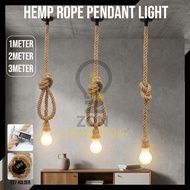 Hemp rope pendant light 1M 2M E27 bulb holder G45 ST64 G80 G95 G125 LED BULB DESIGN MANTAP GOLD BULB