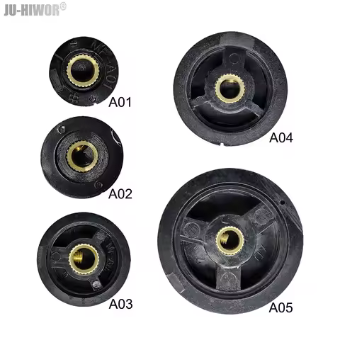 2pcs A01 A02 A03 A04 A05 Silver Tone Top Potentiometer Volume Control Rotary for 6.35mm Shaft Guitar