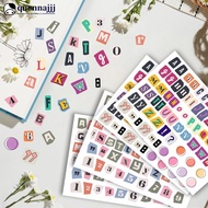 QUENNA Vintage Retro Alphabet Letter Stickers Scrapbooking Journal Stickers Planner Diy Craft Decora