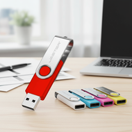 JASTER Multi Color USB2.0 Flash Drive Keychain 64GB to 128MB Mini Thumb Rotatable