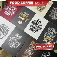Quotes Frame Wall Art COFFEE FOOD NORDIC Home Decor Inspiration Motivational Poster Board