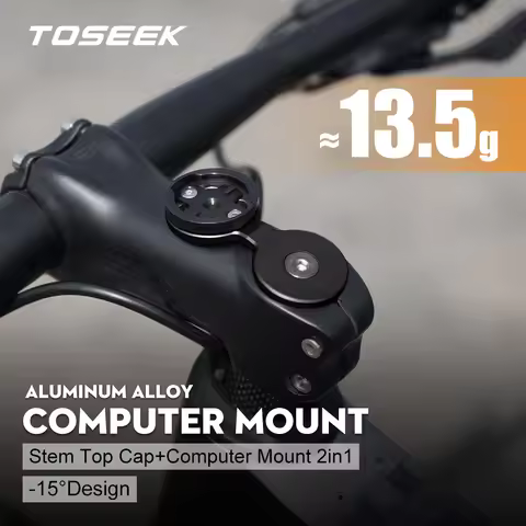 TOSEEK MTB Handlebar Integrated Headset Cap Cover With Computer Mount For Gramin Bryton Wahoo Bicycl