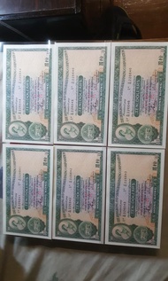 香港上海匯豐銀行 1983年10元紙幣 全新直版UNC無黄靚仔連號碼6張