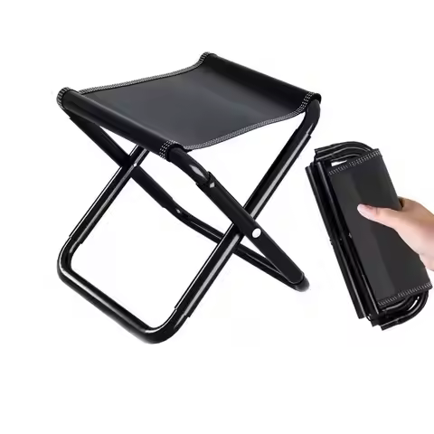 MIni Storage Portable Foot Stool Seat Pony Stool Bench Folding Chair Foldable Stool Picnic Camping S