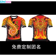 Long And Short Sleeve Lion Dance T-Shirt With Lapel, Lion Dance Costume, Team Uniform, Lion Dance Te