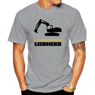 Hot sales Men T-Shirt Men White Tshirts Black Tee Hot sales Liebherr Excavator Logo Classic Tops-3384A Funny Tops Tee 428630