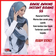 Tudung Sarung Bawal Shawl Labuh Instant Bidang 60@55 Labuh Muslimah Awning Ironless