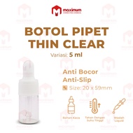 Glass Pipette Bottle 5mL White CapBENING / Glass Bottle Pipette 5 ML