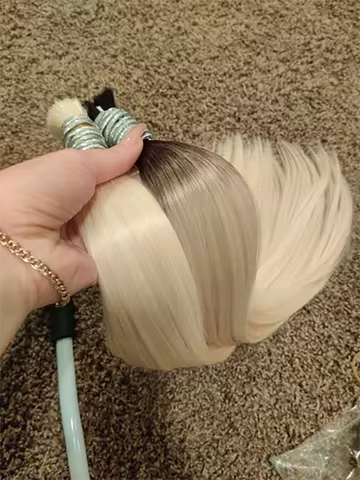 613 Human Hair Bulk For Braiding No Weft Human Hair Extensions Vietnamese Hair 1B 613 Honey Blonde 1