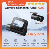 70mai A200 HDR FUD Car Dash Cam - Front and Rear Recording - International Version