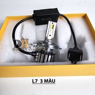 ĐÈN LED T6 ĐỔI 3 MÀU SIÊU SÁNG CHÂN H4 ( giá 1 bóng )