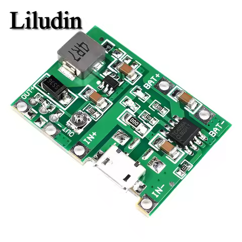 Lithium Li-ion 18650 3.7V 4.2V Battery Charger Board DC-DC Step Up Boost Module TP4056 DIY Kit Parts