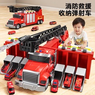 New Children Ladder Fire Truck Toy Boy Large Water Spray Deformation Car to 6 Years Old Boy New Year