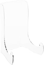 Plymor Clear Acrylic Flat Back Easel with Shallow Support Ledges, 6" H x 4" W x 3.25" D (2 Pack)