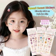 Kids Gem Sticker Elsa Princess Crystal 3D Rhinestone Forehead Sticker Stage Performance Face Jewel S