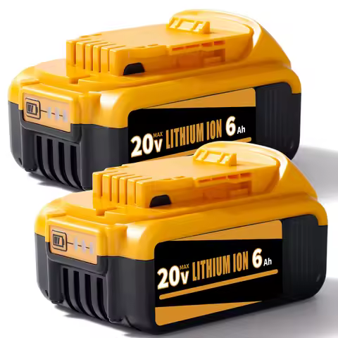 2 Pack 20V 6.0Ah Replacement Battery for DeWalt DCB205 20V MAX XR Li-Ion Battery, Rechargeable Power