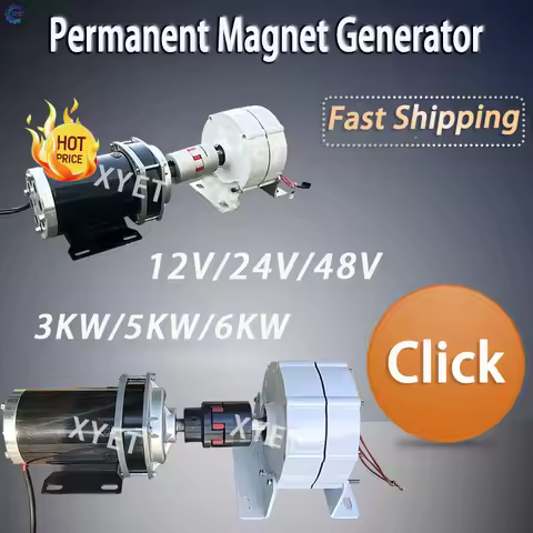 Free Energy 12V 24V 48V Low Noise Magnetic Generator 5KW 6KW Homeuse Gearless Permanent Magnet Gener